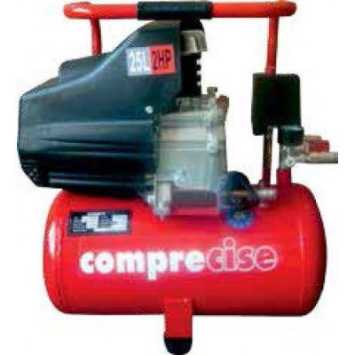 Ferm COMPRECISE kompresor hobby červený H2/25V s olejovou náplní rychloběžný