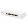 493473 - Digitus DIGITUS CAT 6 patch panel, stíněný, 8 portů RJ45 8P8C, LSA, 1U, 254 mm (10 -quot;) Rack Mount, šedá - DN-91608S-G