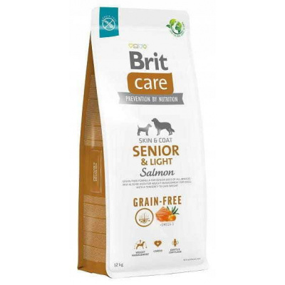 Brit Care Grain-free Senior & Light Salmon & Potato 12 kg