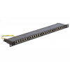 DeLock Delock 19” Patch Panel 24 Port Cat.6 0.5 U black - 43316