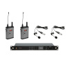 PSSO Set WISE TWO+2x BP+2x klopový mikr., 2-kanálový bezdrátový mikrofonní set 518-548 MHz