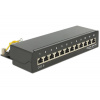 DeLock Delock Desktop Patch Panel 12 Port Cat.6 black - 87296