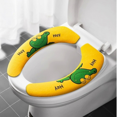 Měkký potah na WC sedátko s dětskými motivy - Žlutý krokodýl