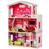 ecotoys - Velký dřevěný domeček pro panenky s výtahem pro panenky - Malibu Residence ECOTOYS