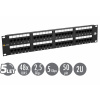 19" patch panel Solarix 48 x RJ45 CAT5E UTP 150 MHz černý 2U SX48-5E-UTP-BK