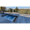 Pojízdná terasa s příčným posunem k bazénu 3m x 4m (Pojízdné zastřešení bazénů)