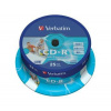 Verbatim CD-R 700MB 52x, 25ks - média, Inkjet Printable - ID Branded, AZO, spindle 43439; 43439