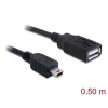 Delock kabel USB 2.0-A samice > mini USB samec 0,5 m - 82905