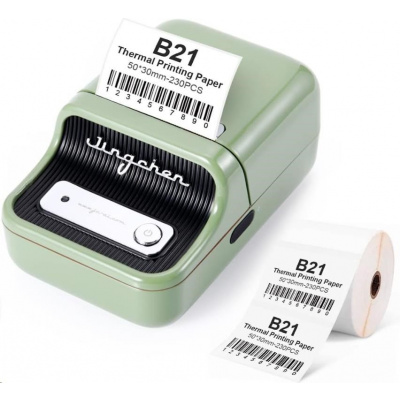 Niimbot Tiskárna štítků B21S Smart, zelená + role štítků 210ks - 1AC13032012