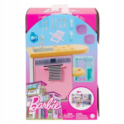 Mattel Barbie Stylový nábytek - Mytí nádobí HJV32