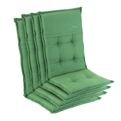Blumfeldt Coburg, polstr, čalounění na židli, vysoké opěradlo, zahradní židle, polyester, 53 x 117 x 9 cm, 4 x podložka (CPT10_New_18)
