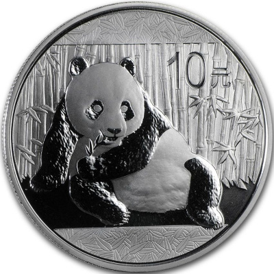 Stříbrná mince 10 Yuan China Panda 1 Oz 2015