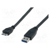 DIGITUS AK-300116-010-S Kabel; USB 3.0; USB A vidlice,USB B micro vidlice; niklovaný; 1m