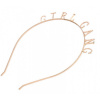 eCa O154 Čelenka do vlasů s nápisem Girl Gang zlaté barvy