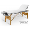 Dřevěné masážní lehátko TANDEM Basic-3 (195x70cm, bílá) - BAZAR#151