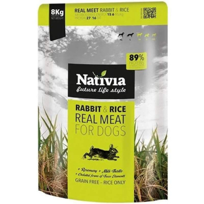 Nativia Real Meat Rabbit&Rice 8 kg (expedujeme do 48 hod.)