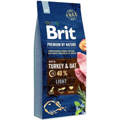 Brit Premium by Nature Dog Light 15 kg (Odesíláme do 48 hod. , ex.sklad)