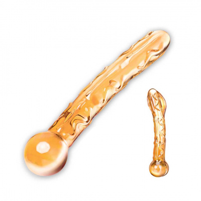 Glas - Orange Tickler Glass Dildo Skleněné dildo