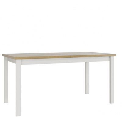 VENETI Rozkládací kuchyňský stůl 160x90 cm ELISEK 4 - dub sonoma / bílý