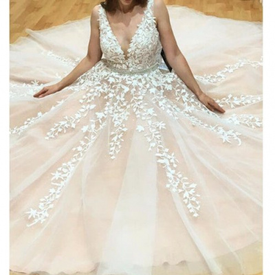 Donna Bridal luxusní večerní, plesové a společenské šaty + SPODNICE ZDARMA Bílá 32 kód 490