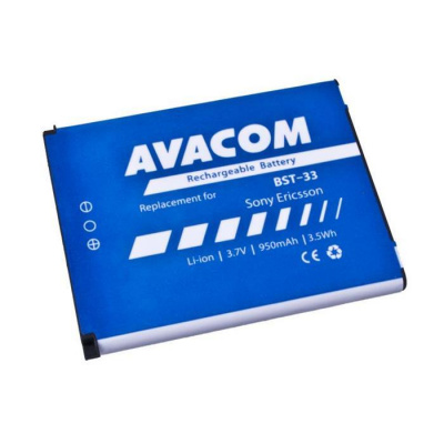 Avacom baterie do mobilu Sony Ericsson K550i, K800, W900i Li-Ion 3,7V 950mAh (náhrada BST-33) - AVACOM GSSE-W900-S950A 950mAh