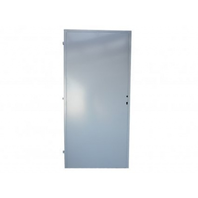 Zateplené plechové dveře do zárubně, FAB, natřené základovou barvou 80 x 197 pravé, RAL 7040 šedá, balení 1 ks