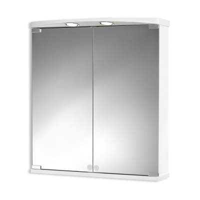 Jokey AMPADO 60 LED Zrcadlová skříňka (galerka) - bílá - š. 60 cm, v. 66 cm, hl. 21/14 cm 111912420-0110
