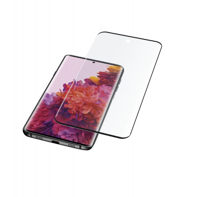 Ochranné zaoblené tvrzené sklo pro celý displej Cellularline Impact Glass pro Samsung Galaxy S21 Ultra TEMPGCUGALS21UK