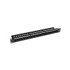 24000141 SX24L-5E-UTP-BK Patch panel Solarix 24 x RJ45 CAT5E UTP s vyvaz. lištou černý 1U