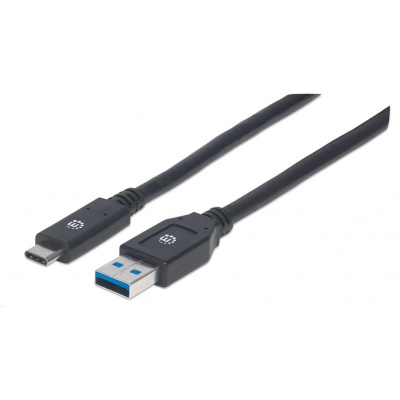 MANHATTAN Kabel SuperSpeed USB-C na USB, 3m, černá 354981