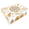 Alvarak vánoční krabice na cukroví Bílá s ozdobami 23 x 15 x 5 cm /D_CBOX-101