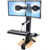 ERGOTRON WorkFit-S, Dual Sit-Stand Workstation, nastavitelný stolní držák pro dva monitory , kláv.+m - 33-341-200