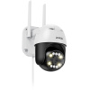 ZOSI C296 8MP 4K WLAN venkovní dohledová kamera se zásuvným napájením, 355°/140° otočná IP dome kamera s bodovým světlem, automatickým sledováním, obousměrným zvukem