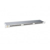 Solarix 19" Patch panel 24xRJ45 CAT6 STP s vyvaz.lištou nerez 0,5U, SX24HD-6-STP-SL