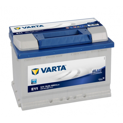 Varta Blue Dynamic 12V 74Ah 680A, 574 012 068, E11 česká distribuce, připravena k použití