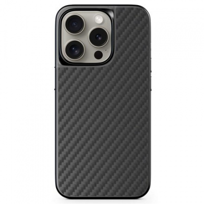 Kryt na mobil Epico Hybrid Carbon Magnetic s MagSafe na Apple iPhone 15 Pro Max - černý