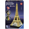 Ravensburger 12579 Puzzle 3D Eiffelova věž svítící, Noční Edice, 216 dílků