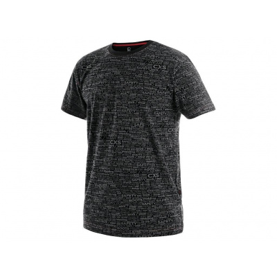 Tričko CXS DARREN, krátký rukáv, potisk CXS logo, černé Velikost: L