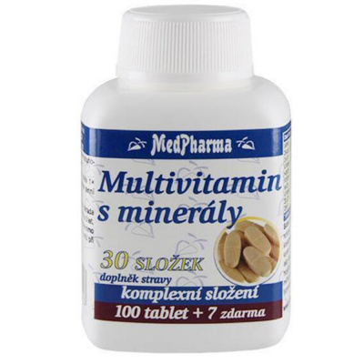 MedPharma Multivitamín s minerály 30 složek - 107 tablet