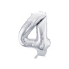Fóliový balónek Číslo 4 stříbrný 86cm