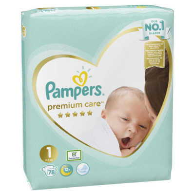 Pampers Premium Care 1 Newborn 2-5 kg 72 ks