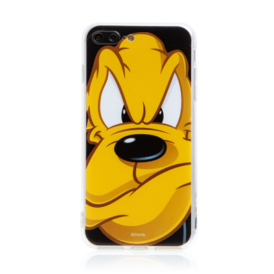 AppleMix Kryt DISNEY pro Apple iPhone 7 Plus / 8 Plus - pes Pluto - gumový - černý