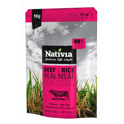 Nativia Real Meat beef & rice 1 kg