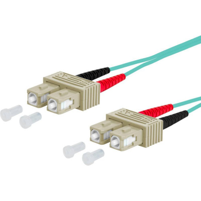 Metz Connect 151J1EOEO20E optické vlákno optické vlákno kabel [2x zástrčka SC - 2x zástrčka SC] 50/125 µ Multimode OM3 2.00 m