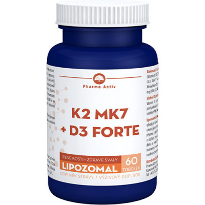 Pharma Activ Lipozomální K2 MK7 + D3 Forte 60 tobolek