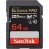 SanDisk Extreme PRO 64 GB SDXC Memory Card 200 MB/s and 90 MB/s, UHS-I, Class 10, U3, V30; SDSDXXU-064G-GN4IN