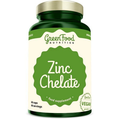 GreenFood Nutrition Zinek Chelát 60 kapslí