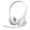 Sluchátka na uši Logitech H390 USB Headset white