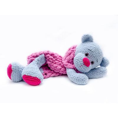 Babu Design pyžámkožrout medvídek - šedý s tmavě růžovou 60 cm