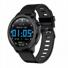 Odolné chytré hodinky panske Jordan Kerr (Smartwatch), černé hodinky Černá Silikonový řemínek